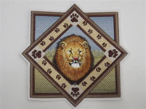 Animal Iron On Patch Embroidered Patch Sew On Patch Lion Track