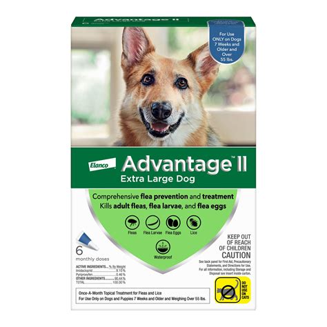 Advantage Ii Over 55 Lbs Dog Flea And Lice Treatment Dog Spot Ons