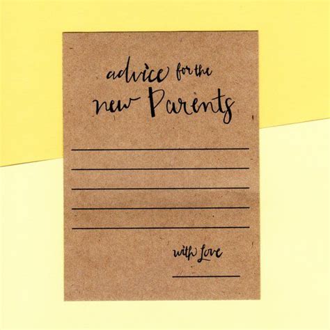 Instant Download Baby Shower Advice Cards for New Parents ...
