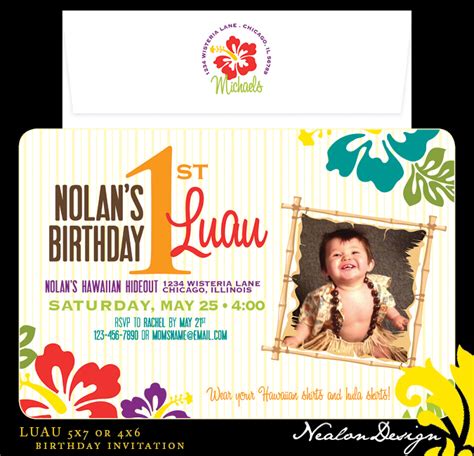 Nealon Design LUAU — Birthday Invitation