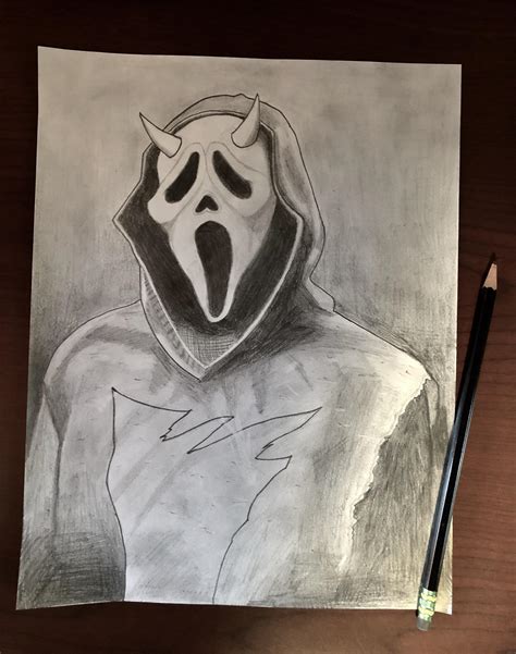 Ghost Face Pencil Drawing I Made Today Rdeadbydaylight