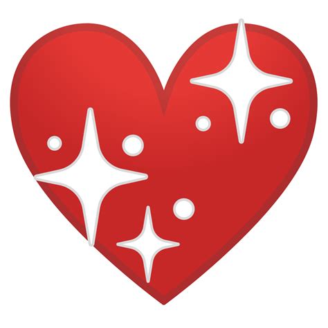 Explore a collection of heart emojis, heart symbols and love symbols like ❤ and ♡. Sparkling heart Icon | Noto Emoji People Family & Love ...