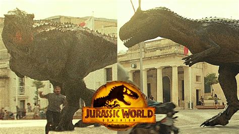 Carnotaurus Vs Allosaurus City Fight Scene Jurassic World Dominion Trailer Breakdown Youtube