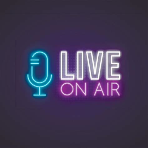 Live On Air Glowing Neon Sign 8285636 Vector Art At Vecteezy