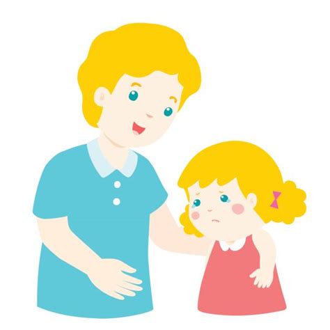 royalty free cartoon of father daughter sad clip art vector images and illustrations istock