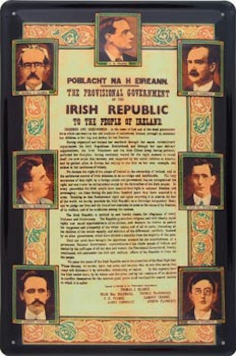 Proclamation Of The Irish Republic Metal Wall Plaque Irish Inspiration