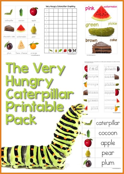 Usually, we make play dough shapes to match the food , but i wanted to try something a little different this time. The Very Hungry Caterpillar Printables {free}