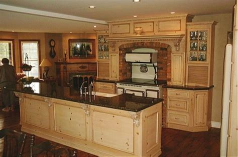 Our stock of cabinetry includes wall cabinets that hang above counters to store dishes, glasses, baking supplies, and more. 10 Rustic Kitchen Designs with Unfinished Pine Kitchen ...