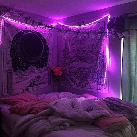 Sun Star And Moon Tapestry In 2020 Grunge Room Neon Room Aesthetic