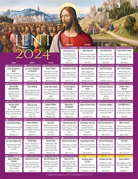 2024 Lent Calendar