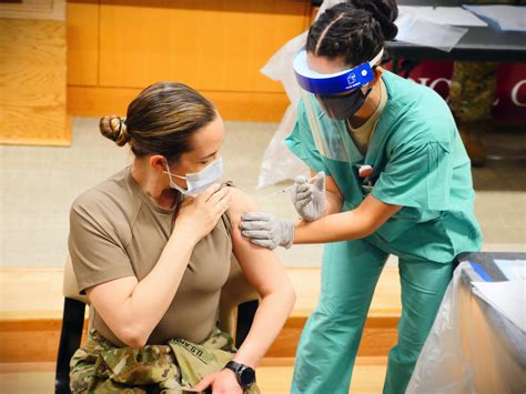 Army Nurse Receives First COVID-19 Vaccine at Brooke Army Medical