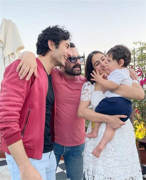 Inside Jeh Ali Khans First Birthday Bash Sara Ali Khan Ibrahim Taimur Pose With Saif Ali