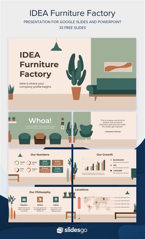 Transforming offices into smart workplaces. IDEA Furniture Factory Company Profile Google Slides & PPT