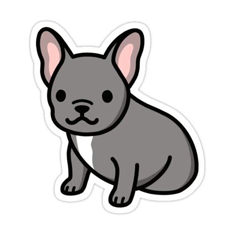 French Bulldog Sticker By Littlemandyart In 2021 Baby Animal Drawings