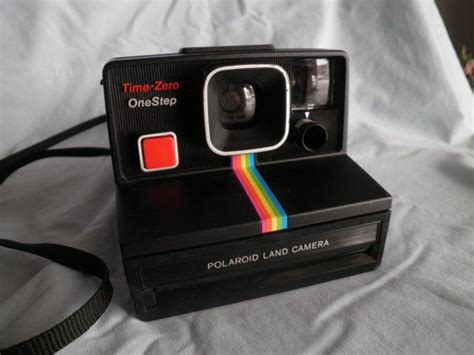 Instant photography gets another reboot with the polaroid now. Vintage Black Polaroid SX-70 Rainbow Time Zero Land Camera ...