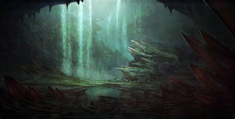 Crystal Caves By Josheiten On Deviantart Crystal Cave Fantasy Landscape Landscape Illustration