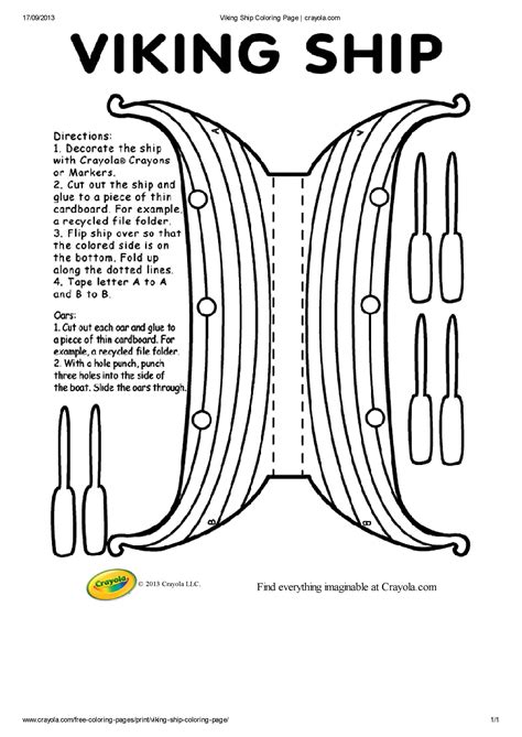 Viking Ship Coloring Page Free Coloring Home