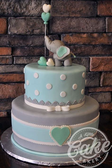 Rachel used gray and light blue in the nursery with some elephant decor and i wanted to follow along in our party. Pin on Baby Shower Cake
