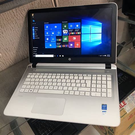 Clean White Slim Hp Pavilion 15 Notebook With Iris Ded Graphics Card