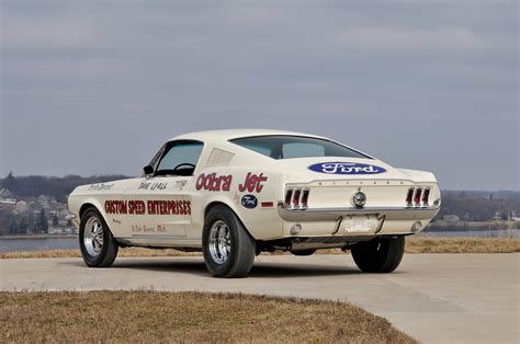 1968 Ford Mustang Lightweight Cj White Drag Dragster Race Usa