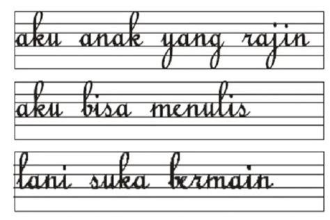 9 Contoh Tulisan Tegak Bersambung Yang Baik And Benar Mudah Dipelajari