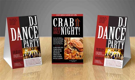 A stand up menu draws attention and increases purchases of those menu items. Table Tent Printing Australia | Restaurant Table Tents ...
