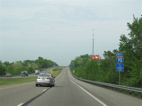 West Virginia Interstate 70 Westbound Cross Country Roads