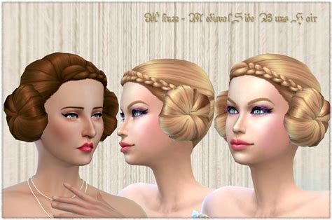 Best hair bow accessories (all free to download) sims 4 man bun hair cc (all free to download) best sims 4 hair. Mythical Dreams Sims 4: Hair - Medieval Side Buns