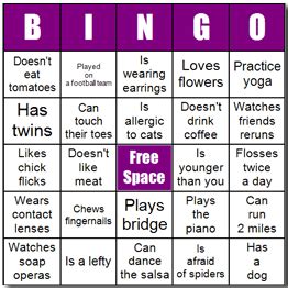 The first one to get it and bring it back to the camera gets the point. Fun way to start a PTO meeting: Ice breaker Bingo- Mingo ...