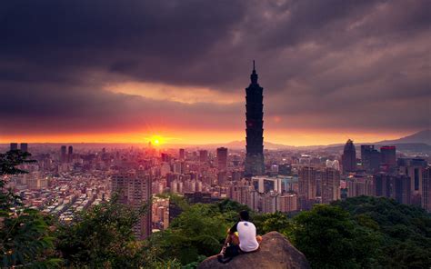 Daily Wallpaper Warm Sunset In Taipei I Like To Waste My Time