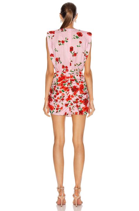Magda Butrym Floral Mini Dress In Pink Fwrd