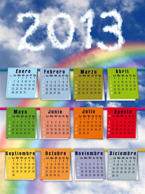 Calendarios 2013 Con Diseños Divertidos Y Coloridos Para Imprimir Mil