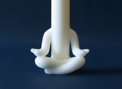 These Candles Have A Human Figure That Appears To Be Meditating