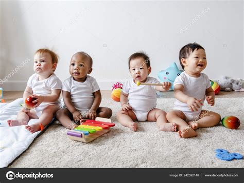 Babies Playing Together Play Room Stock Photo By ©rawpixel 242592140