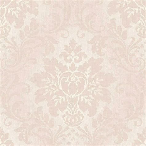 Shop Grandeco Royal House Fabric Damask Blush Pink Glitter Wallpaper