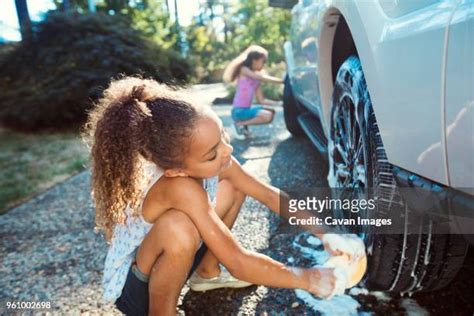 Girl Washing Car Photos And Premium High Res Pictures Getty Images