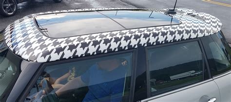 Houndstooth Pattern Mini Cooper Roof Wrap Accel Graphics