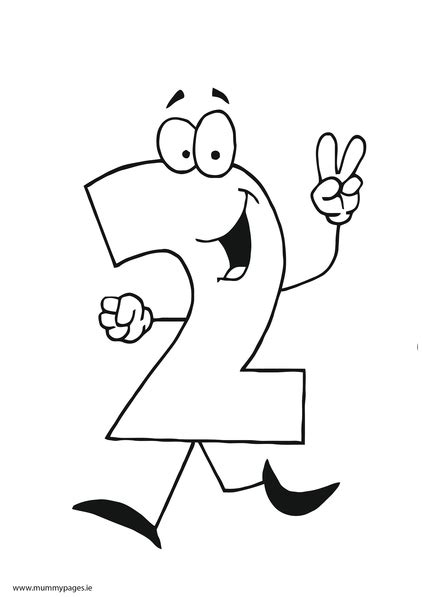 Number 2 Colouring Page | MummyPages.ie