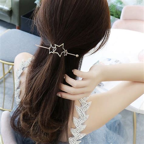 M Mism New Hairpins For Women Girls Circle Heart Star Diy Plug In Hair