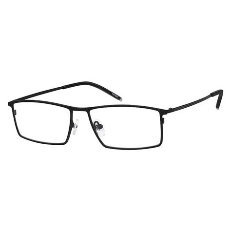 Black Titanium Rectangle Glasses 137021 Zenni Optical Eyeglasses