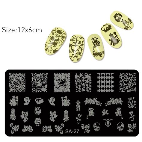 6cm12cm Monkey Nail Stamping Plates Patterns Stainless Steel Nail Art