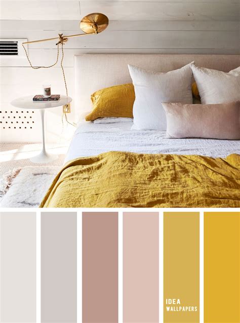 10 Best Color Schemes For Your Bedroom Light Grey Mustard