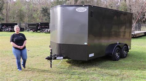 7x14 Continental Cargo Enclosed Trailer Charcoal W Blacked Out