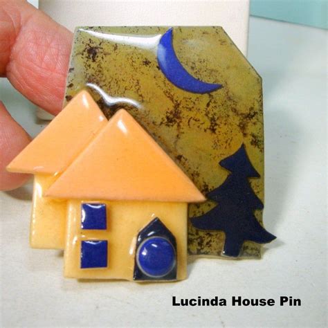 Vintage Lucinda House Pins Collectible Brooch Night Sky And Etsy
