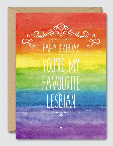 Happy Birthday You’re My Favourite Lesbian Birthday Cards Cards Happy Birthday