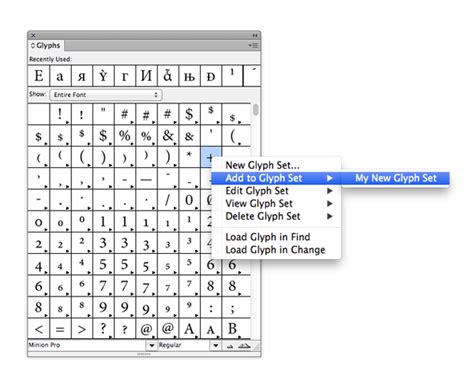 Easy Graphics Using The Indesign Glyphs Panel