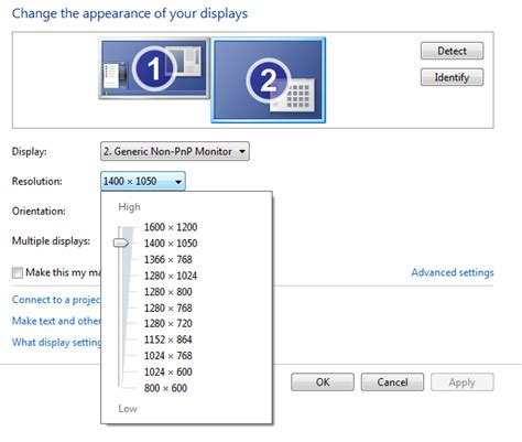 Setting Screen Resolution for Extended Display on Windows 8 - Super User