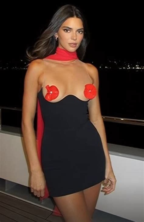 Kendall Jenner Frees The Nipple In Boob Baring Mini Dress Photos