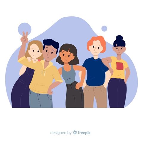 Free Vector Group Of People At Collection Of Free