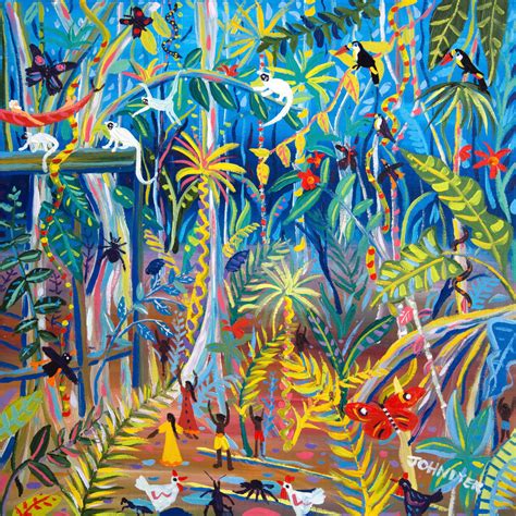 John Dyer Painting Yawanawá Amazon Rainforest Tree House John Dyer